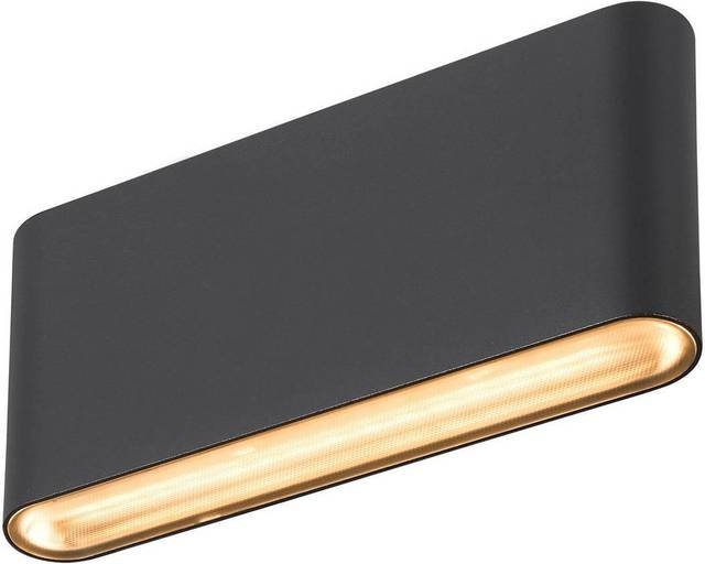 SLV Oval Black Vægarmatur