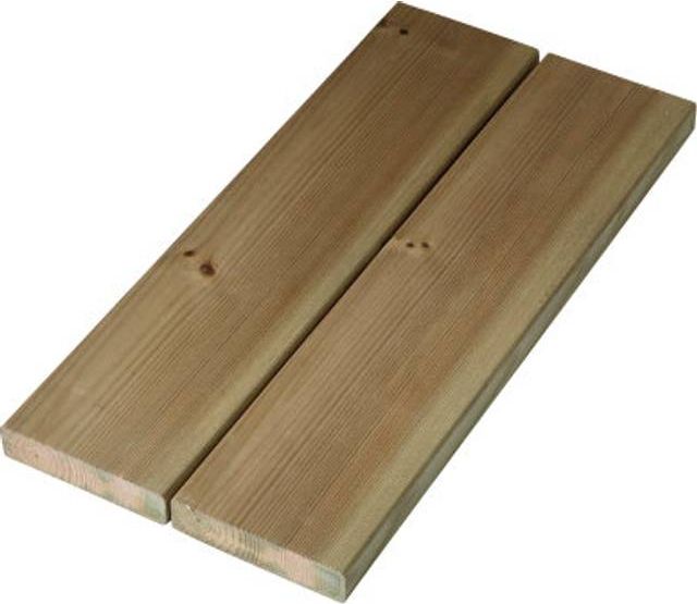 Imp. terrassebrædder fyr 32 x 125 mm x 3 meter