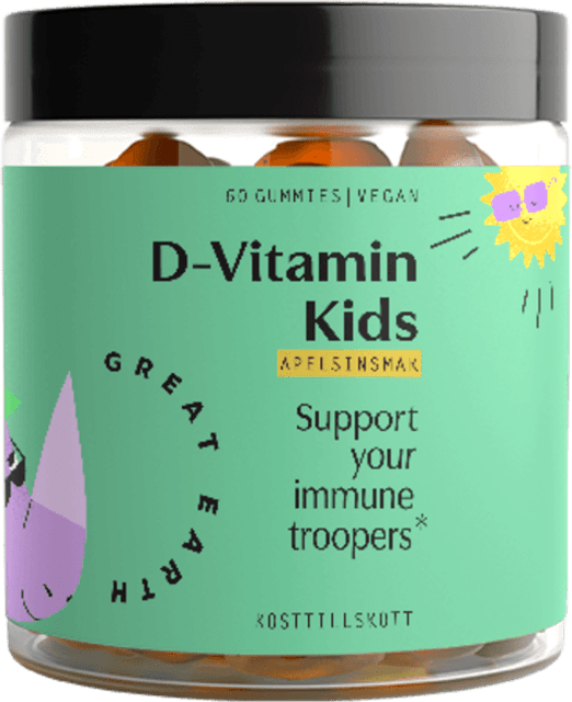 great earth d-vitamin kids 60 tuggtabletter
