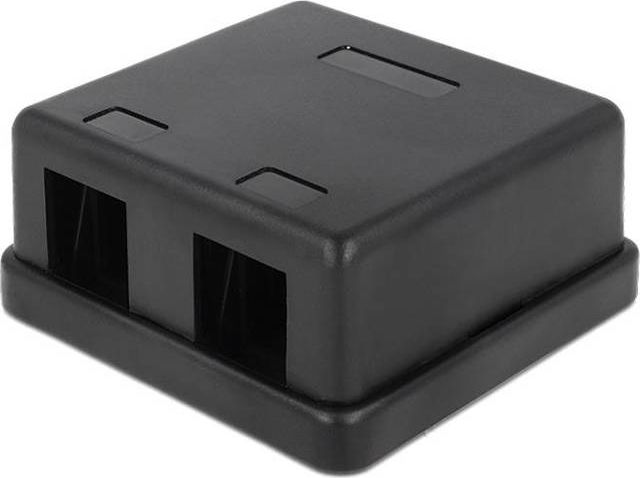 DeLock Keystone Gehäuse 2 Port bk