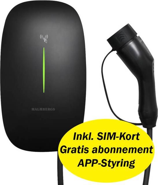 Evon - All in One Ladestation 11kW m. WIFI/4G med SIM-kort 5 Meter