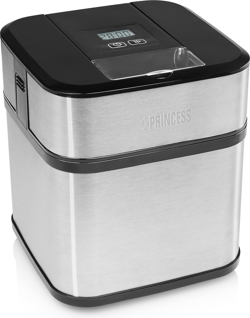 princess 282605, kompressor ismaskine, 1,5 l, 1 skåle, sort, rustfrit stål, 20 min., lcd