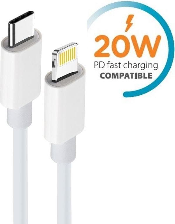 maxlife mxuc-05 lightning kabel 20w-2m (usb-c/lightning)hvid