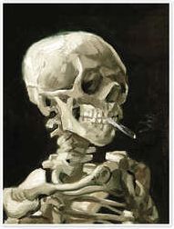 Head of a Skeleton with a Burning Cigarette