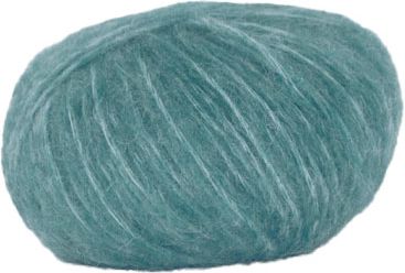 Hjertegarn Børstet Uld - Alpaca Uld Garn - fv 4417 Aqua Grøn