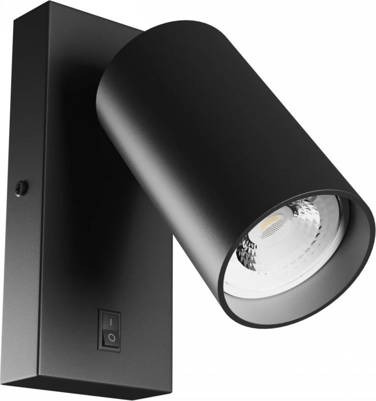 Spectrum Væglampe Uden Lyskilde 230V IP20 55x100mm Sort Rundt Vægarmatur
