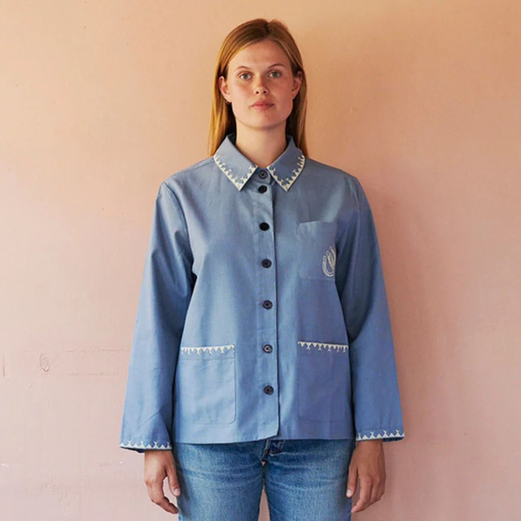 Habiba Polly Embroidery Jacket Sea