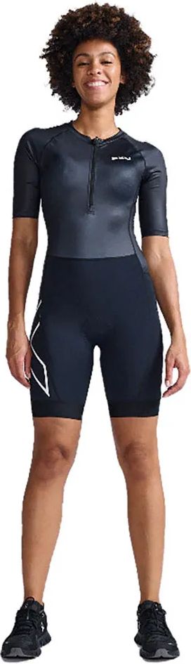 2XU Core Short Sleeved Trisuit - Black/White