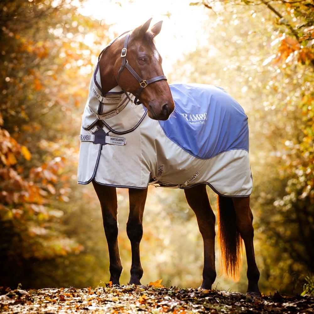 horseware rambo autumn series turnout dækken 0g. - navy