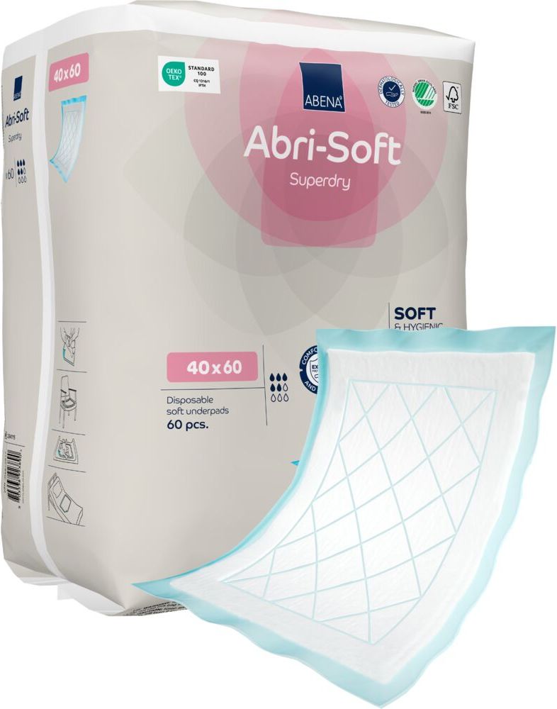 abena abri-soft basic underlag 60x40cm | 60 stk