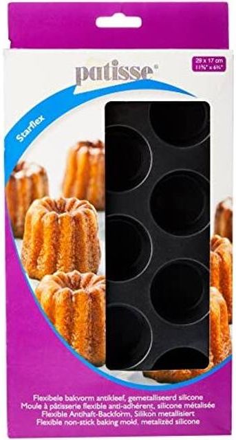 Patisse Bageform - Mini muffins - Til 15 stk. - Silikone - Sort