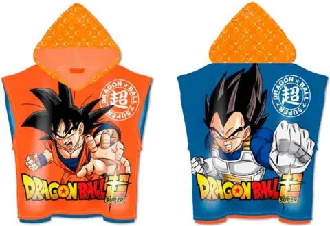 Dragon Ball Poncho 55 x 110 Orange Blå