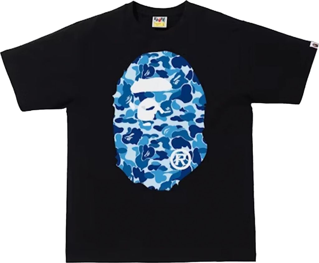 bape abc camo big ape head tee black/blue