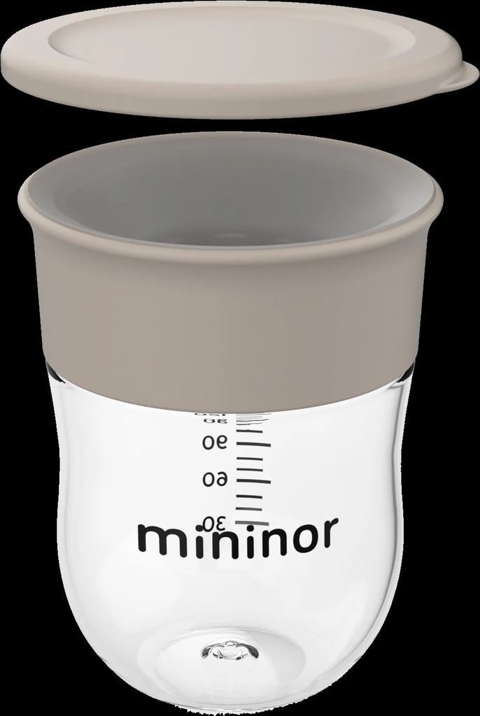 træningskop 360° fra mininor - spildsikker - cloudy morning (220ml)
