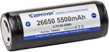 Keeppower 26650 3,6 volt Li-Ion batteri 5200 mAh med sikkerhedskredsløb
