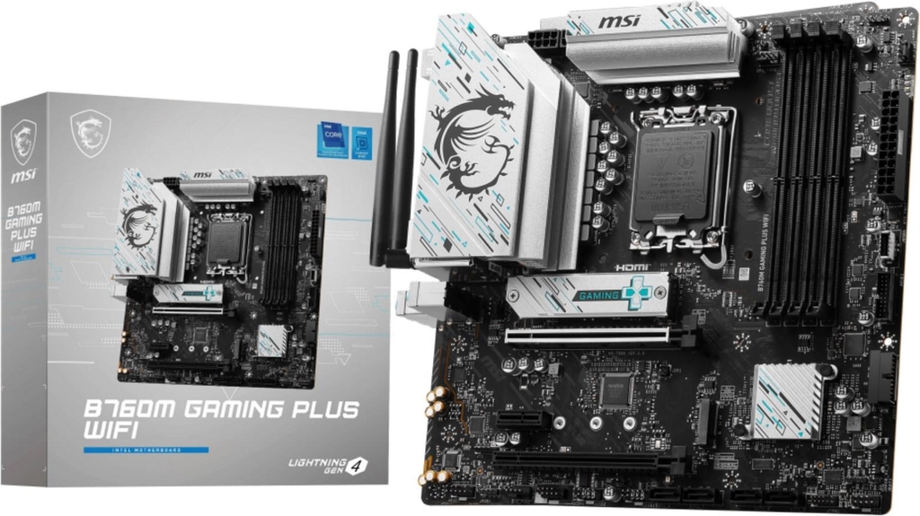 MSI B760M GAMING PLUS WIFI Moderkort - Intel B760 - Intel LGA1700 socket - DDR5 RAM - Micro-ATX