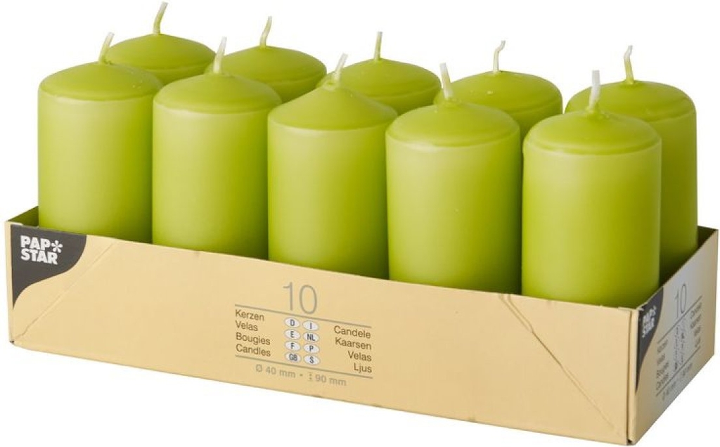 Papstar 10585 Around Green 10pc Candle
