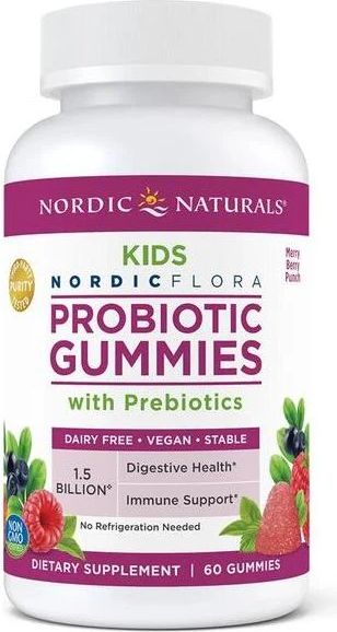 Nordic Naturals Probiotic Gummies Kids, Merry Berry Punch, 60 gummies