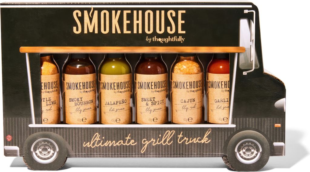Gaveæske Grill Truck med Grillkrydderier & Stærke Saucer - Thoughtfully