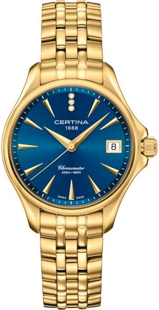 Certina DS Action Lady Diamonds dameur gulddoublé 34mm 20bar