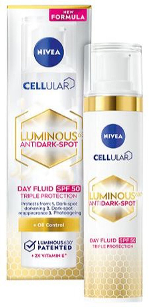 Nivea cellular luminous 630 anti dark-spot day fluid SPF50 triple protection 40ml