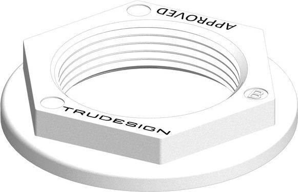 Trudesign Møtrik 1 1/2" hvid til skroggennemføring - 1068524