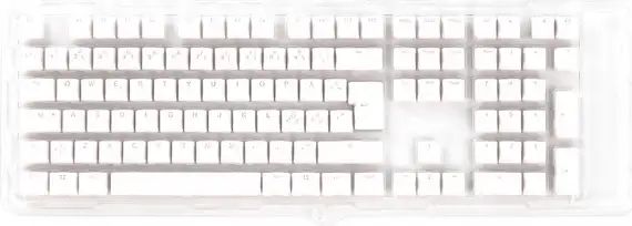 Ducky White - 115 Keycap set - Seamless Double-shot PBT - Nordic Layout Keycaps - GEEKD.dk