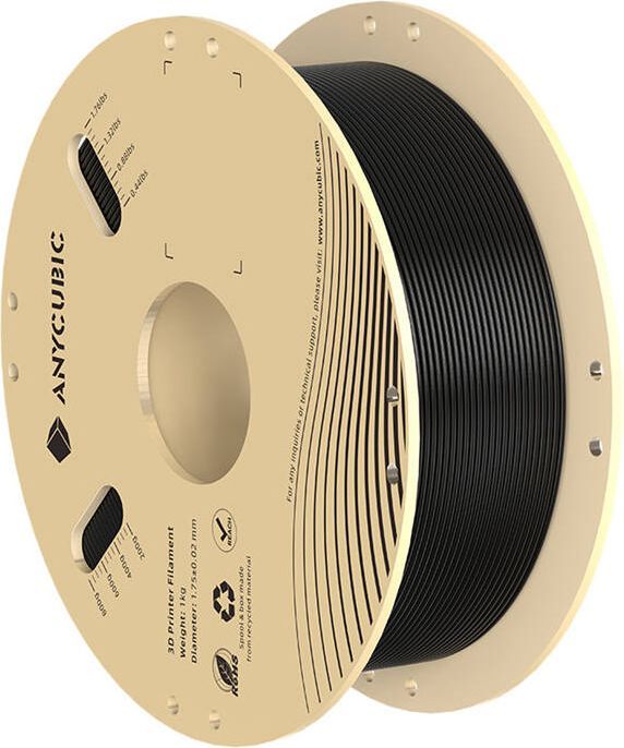 Anycubic PLA 1 KG Filament 1.75mm Sort