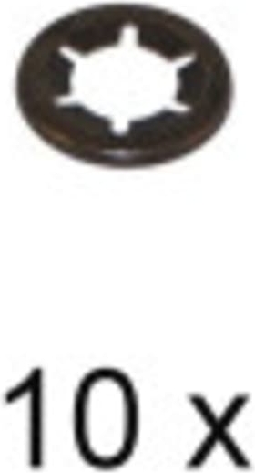 8mm Låsering. Pakke med 10 stk.
