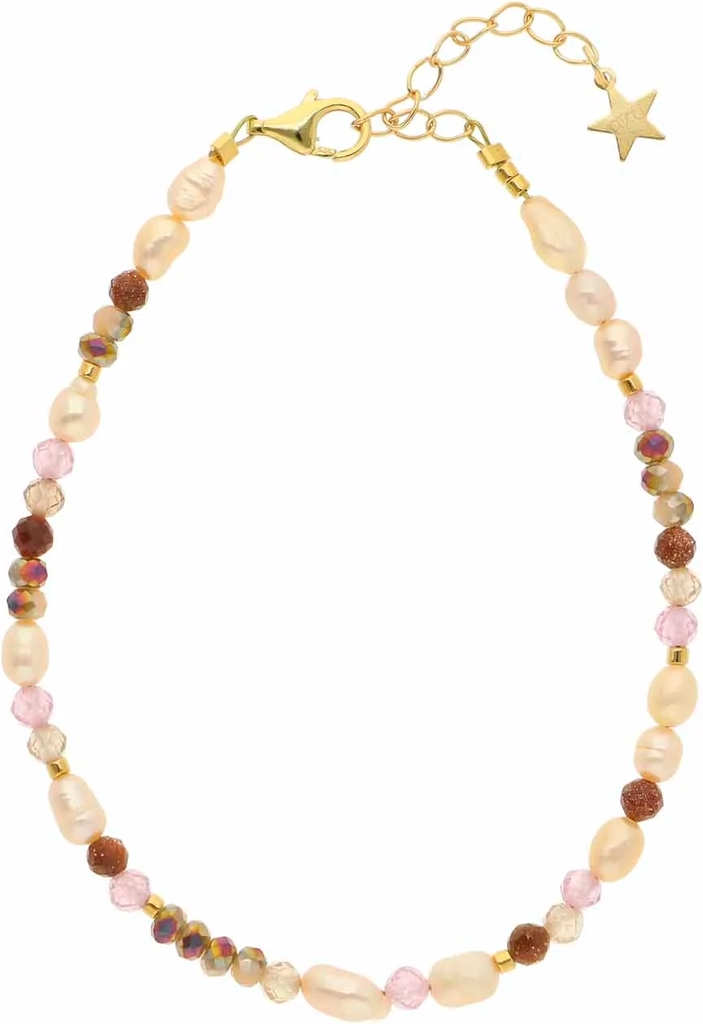 Nuni Copenhagen Xenia Armbånd - Gold Plated/Toffee Love