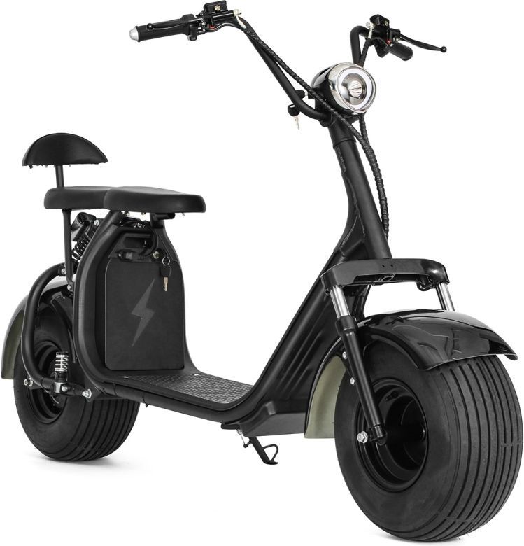 elektrisk scooter fatbike x-pro fatboy 2-sæders v.2, 1500w - 40 km/t sort