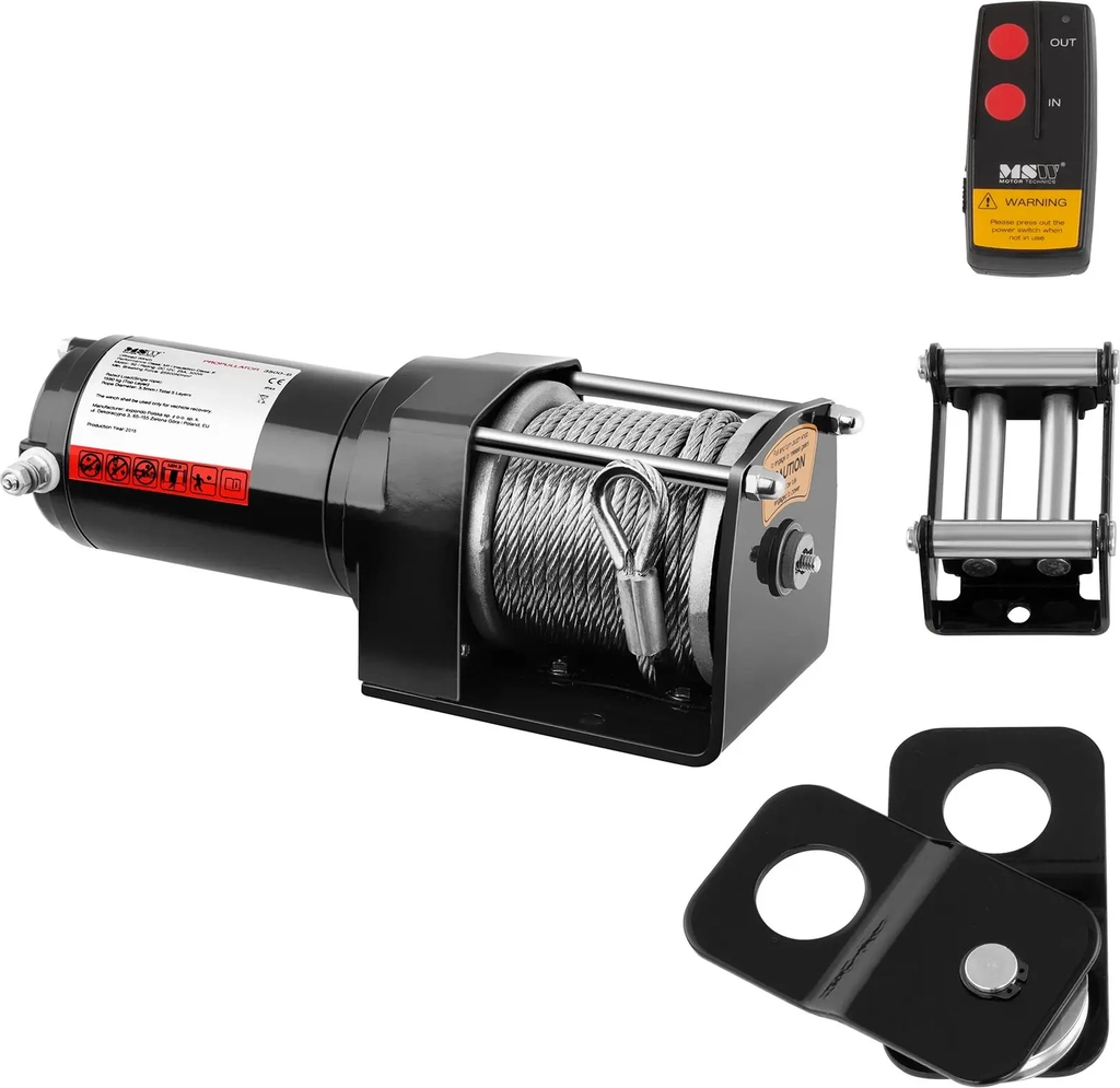 MSW Trækspil 12V - 1.590 kg 3.500
