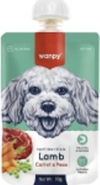 Wanpy Hundepasta Lam Gulerod Ærter 90g