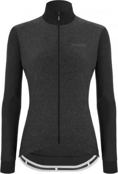 Santini Colore Puro LS Jersey Dame Sort