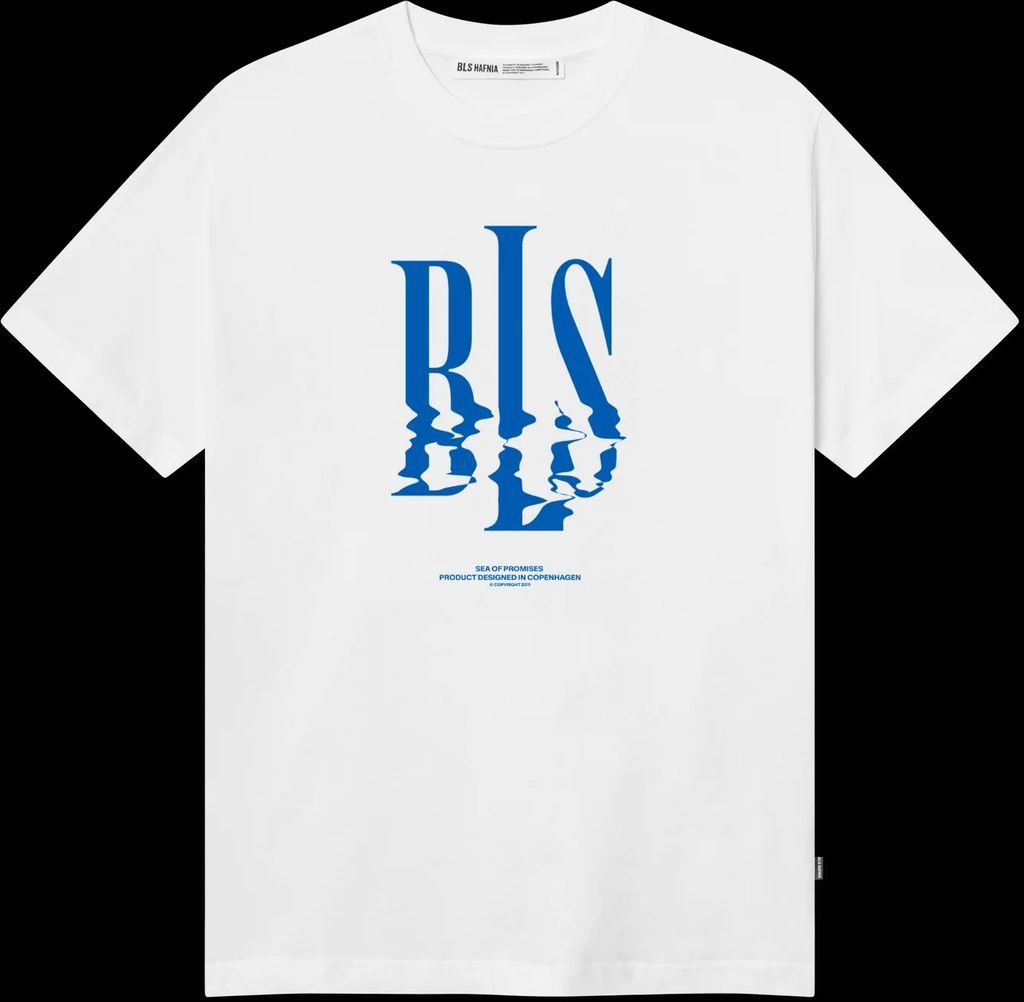 north sea t-shirt - white/blue