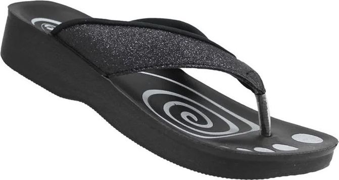 Aerowalk Tåsandal Sort Glimmer