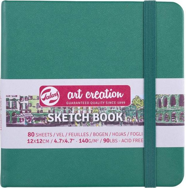 Talens Art Creation Sketchbook Forest Green | 12 x 12 cm, 140 g, 80 sheets
