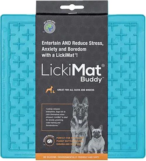 lickimat - slikkemåtte - buddy light blue 20x20cm