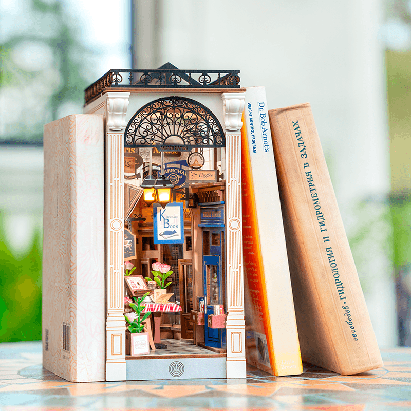 rolife diy bookend arcade dating miniatyr diorama – tgb10, 106×195×255 mm
