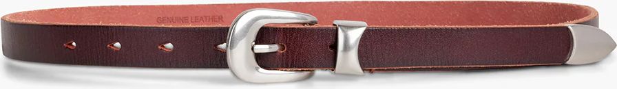 burgundy thin belt