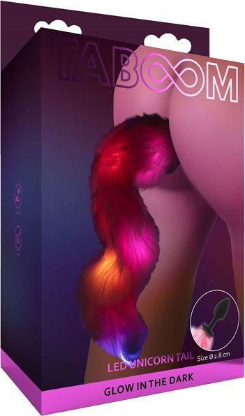 Taboom LED Unicorn Tail & Buttplug Analplug med hale