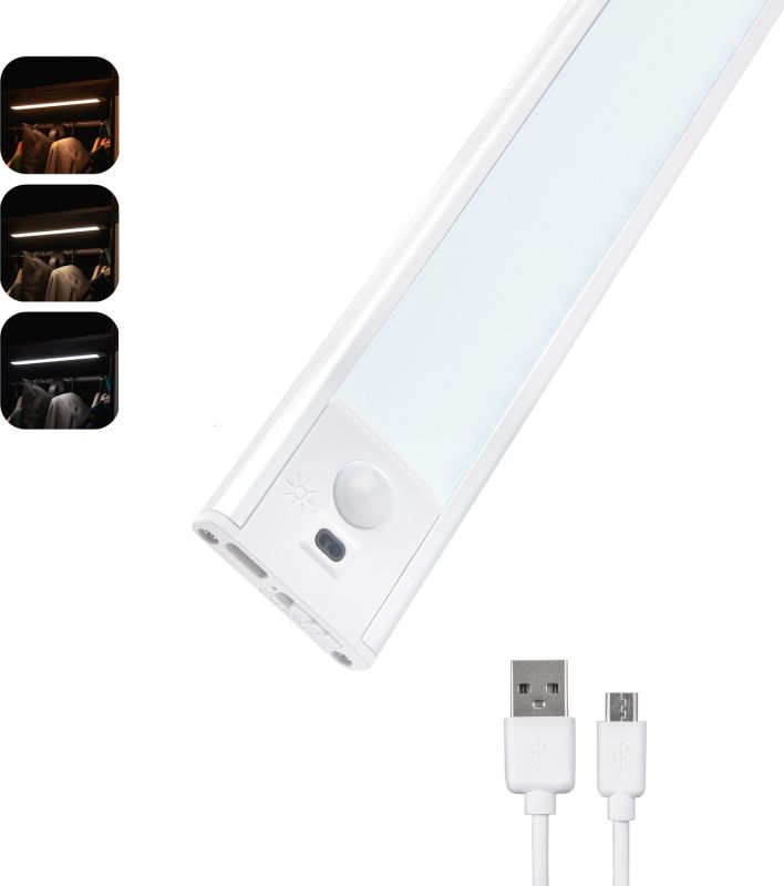 Slimline CCT LED Underskabslys 60 cm. Dæmpbar Med Sensor - Hvid