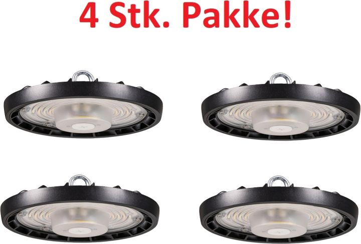 4 x Pro LED High Bay Lampe På 100W i 3000K/4000K/6000K