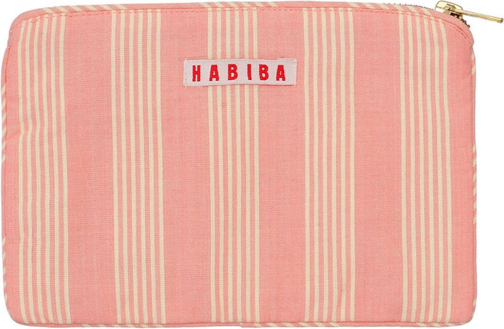 habiba stockholm stripe mini clutch flamingo
