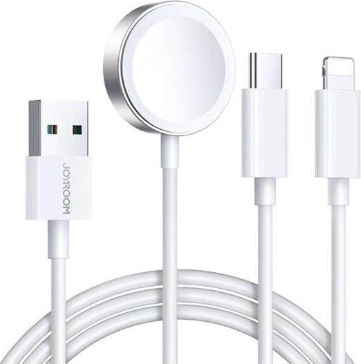 Joyroom 3-i-1 USB kabel med 2x Lightning stik og Apple Watch oplader