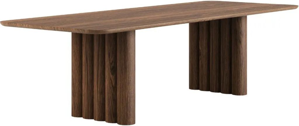 DK3 Plush Table Rectangular Spisebord Walnut Oil Spisebord