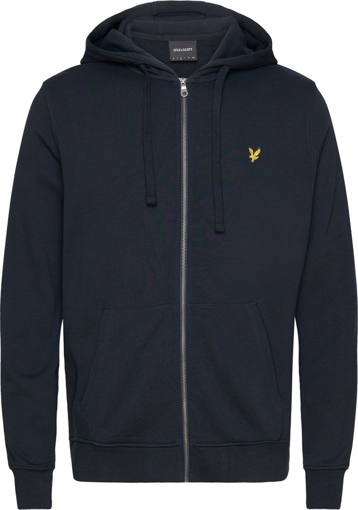Lyle & Scott Zip Through Hoodie - Black - XS