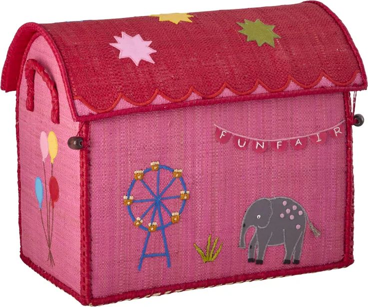 Rice Opbevaringskurv Med Fun Fair Pink Lille