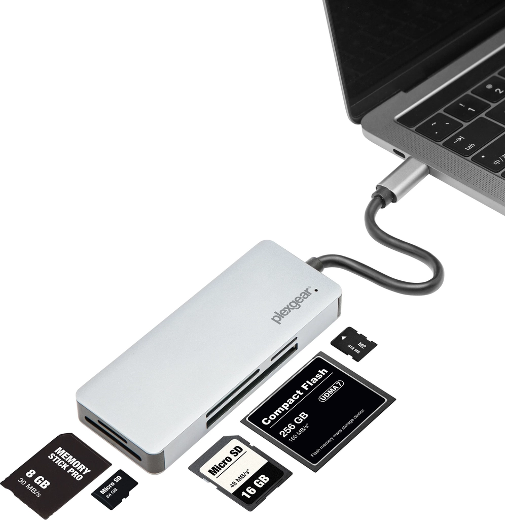 Plexgear USB-C-minnekortleser