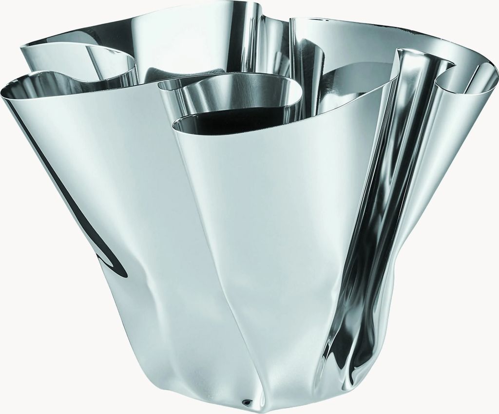 philippi margeaux vase h20 cm, blankt stål